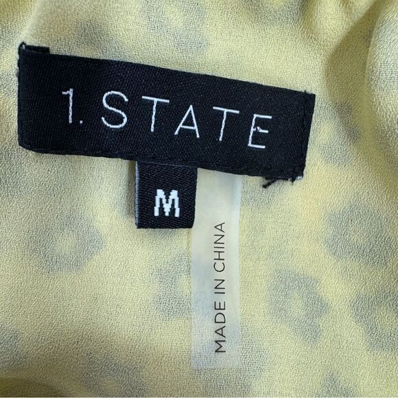 1. State Lavender Fields Floral Off The Shoulder Maxi Dress Yellow Medium - Picture 12 of 15